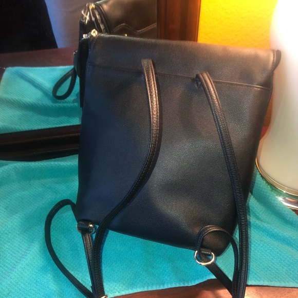 Black Leather (NWT) Juicy Couture Backpack Purse - Picture 2 of 5